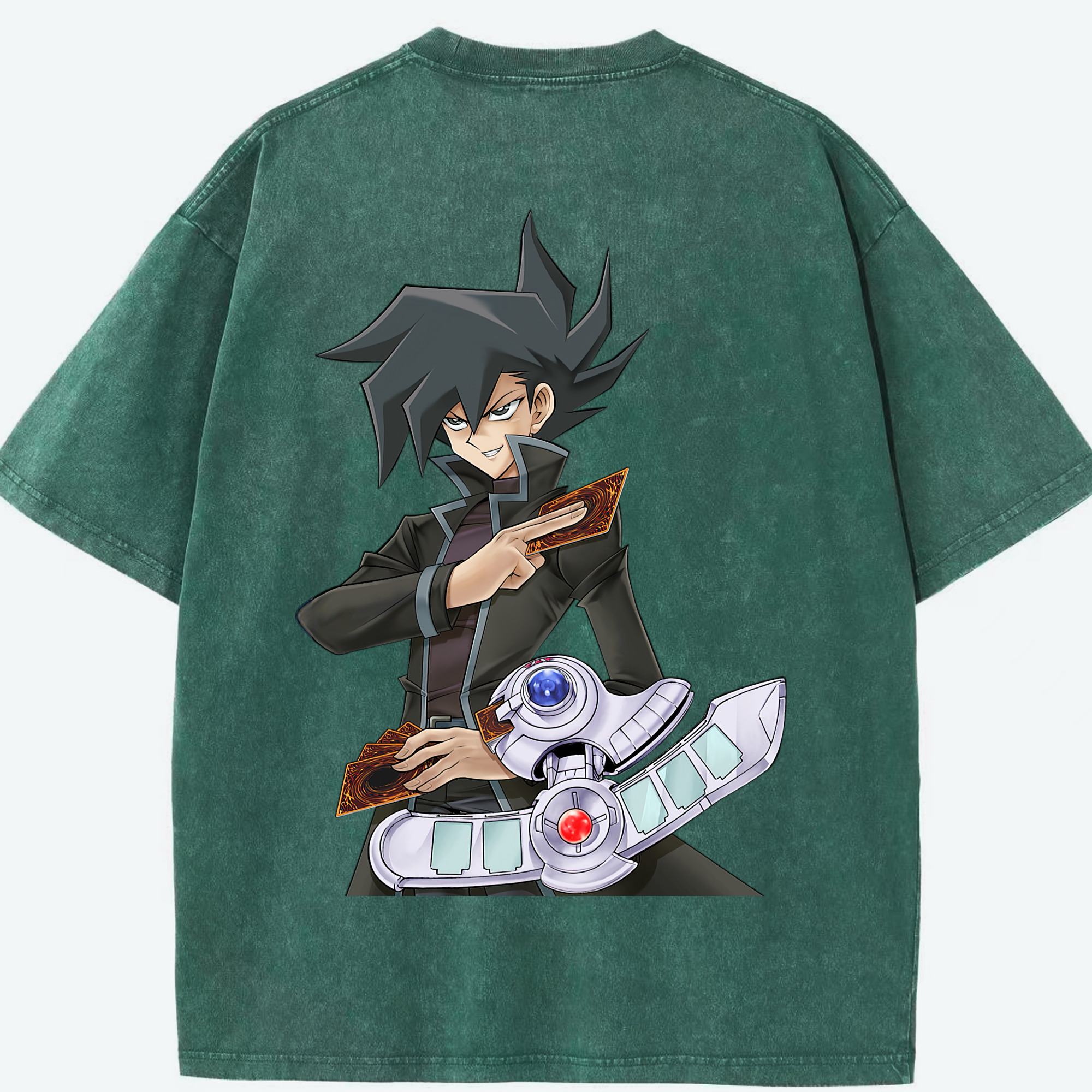（画像用） 遊☆戯☆王 Yu-Gi-Oh! 綿100% ヴィンテージ風 半袖Tシャツ（背面プリント）